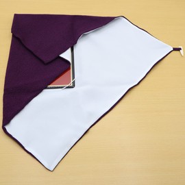 Maruzen Fukusa, Tango Crepe, Base Included, Made in Japan, Purple, Approx. 13.4 x 13.4 inches (34 x 34 cm)