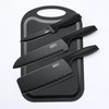 7-Piece Black Knife Set with Stand，Professional Kitchen Knife Set with