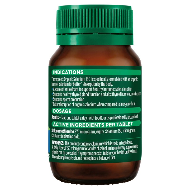 Organic Selenium 150mcg 60 Tablets