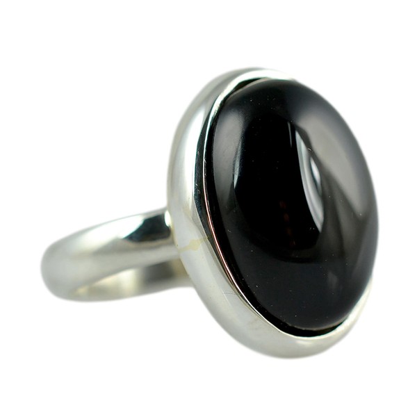Navya Craft 925 Sterling Silver Black Onyx Handmade Women's Ring