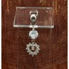 Dragonfly 14 Gauge Belly Button Ring Clear Heart Stainless Steel