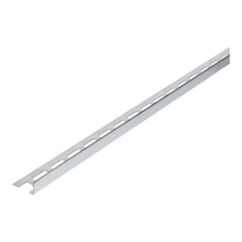 Tile Rail, Angle Profile, Stainless Steel (V2A) Glossy, Length 2.50 m, Height 12.5 mm, Pack of 1