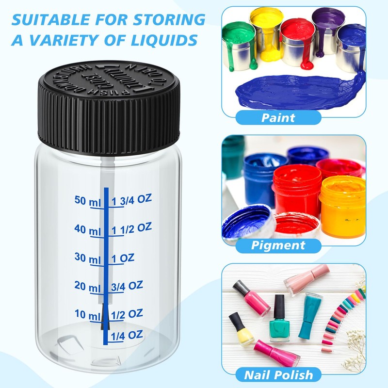 Mumufy 60 Pcs Touch up Paint Bottles with Brush and