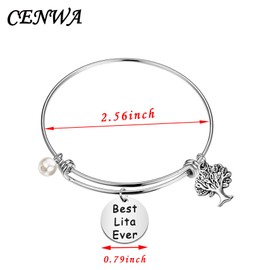 CENWA Lita Gifts - Pulsera para mamá, abuela, Lita Ever