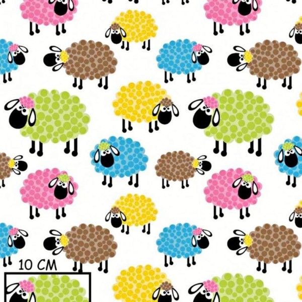 Pingianer Sheep 100% Cotton Fabric Children Sold by the Metre