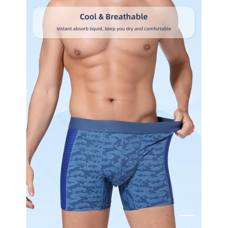 Carer 3 Pack Cool & Breathable Men's Incontinence Boxer Briefs,