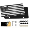 VEHITO American Flag License Plate, Black Front Flag License Plates