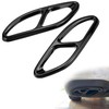QWORK® 2 Pieces Exhaust Trim Metal Exhaust Tailpipe Cover Compatible