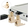 KOMBIUDA 4pcs Right Angle Banana Plug Clips Plated Speaker Connector