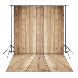 INRUI Retro Wood Wall Photography Backdrop Rustic Wooden Texture Wall Floor Farm Barn Western Cowboy Wooden Baby Shower Birthday Party Photo Decoration (1.5x2.1m)
