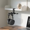 blingwider 3 Hooks Aluminum Foldable Headphone Holder for Desk, Headset