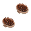 Beavorty 2pcs Wooden Scalp Massager Brush Handheld Acupoint Massage Tool