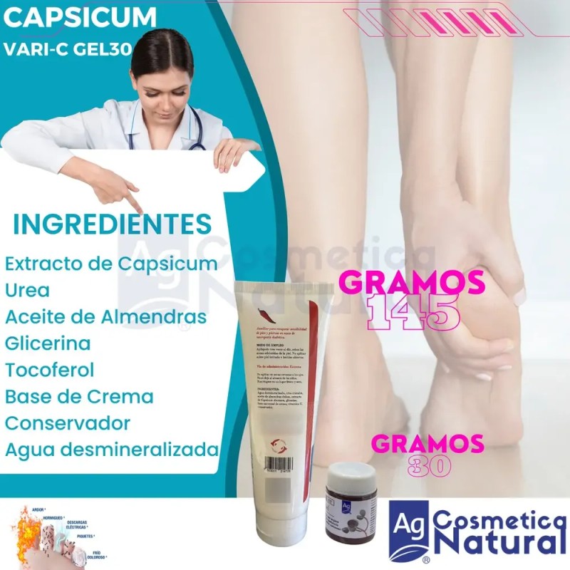 Pack Crema con Capsaicina para Neuropatía Diabética y Varic-Gel