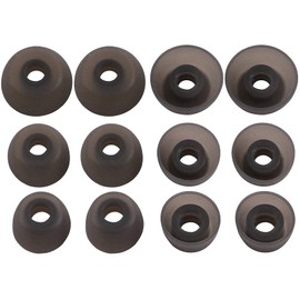 JNSA Ear Tips Ear buds Ear gels Ear Caps replacement for Jabra Elite Active 65t / Jabra Elite 65t / 75t/other same shape True Wireless earbuds,Fit in The Case, S/M/L 6 Paris,Gray (dz6psml)