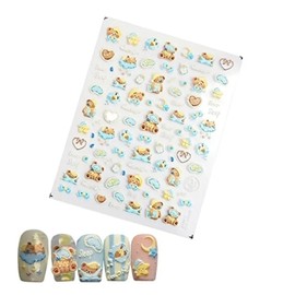 Nail art cute cute bear nail emboss sticker-WFHTQTJ / 네일아트 아기자기 귀여운 곰돌이 네일 엠보스티커-WFHTQTJ