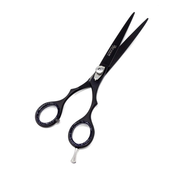 7" Professional Hair Cutting Barber Scissors, Stainless Steel, Lightweight Razor Edge Haircut Scissors for Hair Salon, Hairdresser (Fluoride Black)