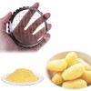 Stainless Steel Mesh Round Manual Potato Masher Slicer Tool Kitchen