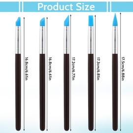 Silicone Sculpting Tools, 5 PCS Clay Carving Tools Paint Color Silicone Brush Matching Tool Polymer Clay Tools Pottery Trimming Tools for DIY Handicraft Shaping Carving Pottery Artwork
