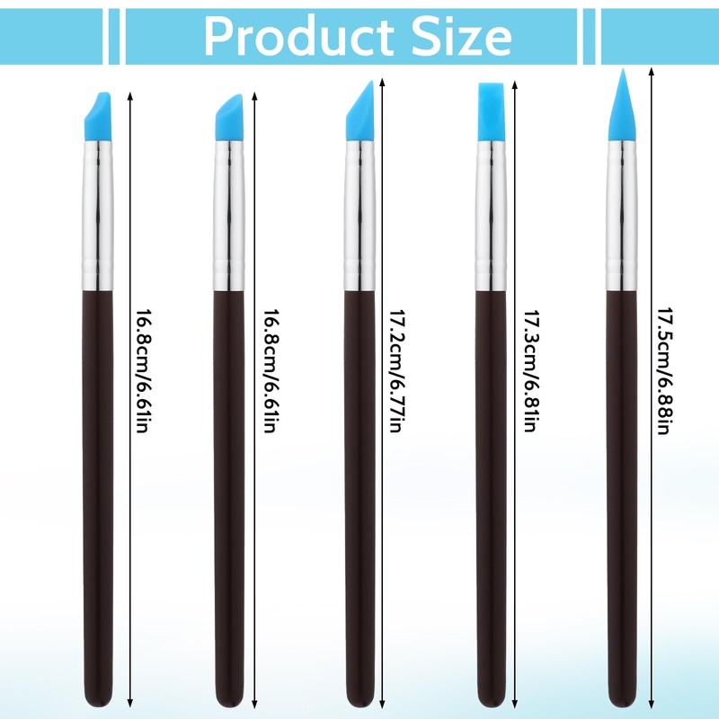 Silicone Sculpting Tools, 5 PCS Clay Carving Tools Paint Color