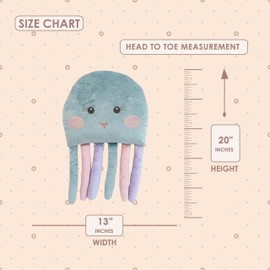 MON AMI Bubbles Octopus Accent Décor Pillow – 20x13”, Plush Stuffed Animal Hugging Pillow, Use as Toy or Room Decor, Great Gift for Kids of All Ages