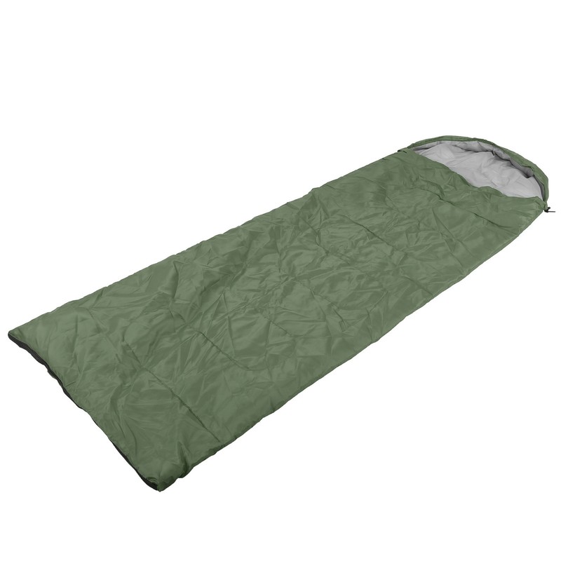 Adult Outdoor Envelope Sleeping Bag with Hood Waterproof for Camping