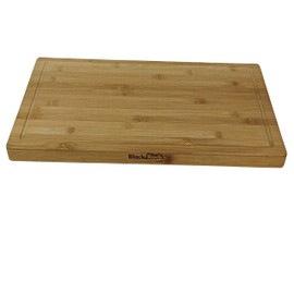 Black Rock Grill Large Bamboo Wooden Serving Board, 44cm x 27cm x 3cm / 17.3" x 10.3" x 1.1", Large Steak Board