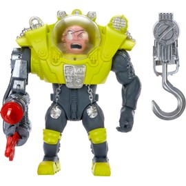 Mattel Street Sharks Dr Piranoid Action Figure Toy 90s TV Half-Man Villain 15.2 cm Joint Toy Spring-Fired Speargun