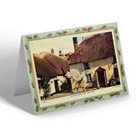 CHRISTMAS CARD - Vintage Devon - Cottages, Inner Hope, Hope Cove (cc)