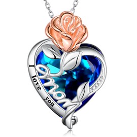 TYSO Mother's Day Gifts Mom Necklace S925 Sterling Silver Mom Grandma Necklace Birthday Mothers Day Jewelry Gifts for Mom Grandma Wife