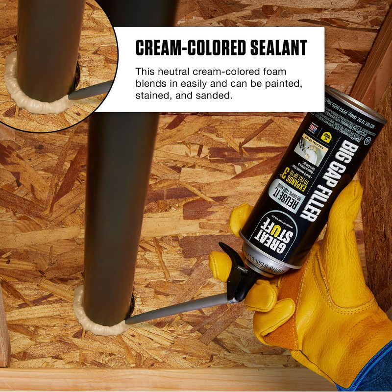 Great Stuff 99108860 Smart Dispenser Big Gap Filler, Cream