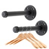 Home Expert 6 Inch Black Industrial Pipe Floating Clothing Rack