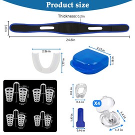 BKEPDY Anti Snoring Tongue Holder Against Snoring Anti Snoring Chin Strap Anti Snoring Splint Nose Separator Sleep Apnea Masks Braces Nose Clip Snoring (D)