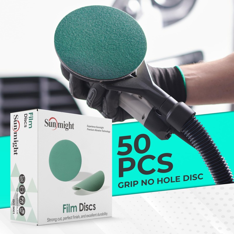Sunmight Film Grip No Hole 6 Inch Sanding Discs -