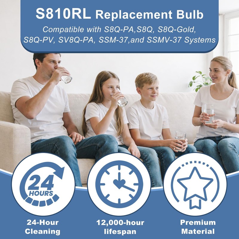 Hedday 2 Pack S810RL Replacement Üν Lamps, 4-Pin Bulbs
