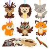 Smdbzda 12 Stück Herbst Tier Bastelsets für Kinder, Filz Herbst