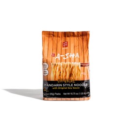 A-Sha Healthy Ramen Noodles With Original Soy Sauce - Chewy Mandarin Medium Sized Noodles, 1 Bag(5 Servings)