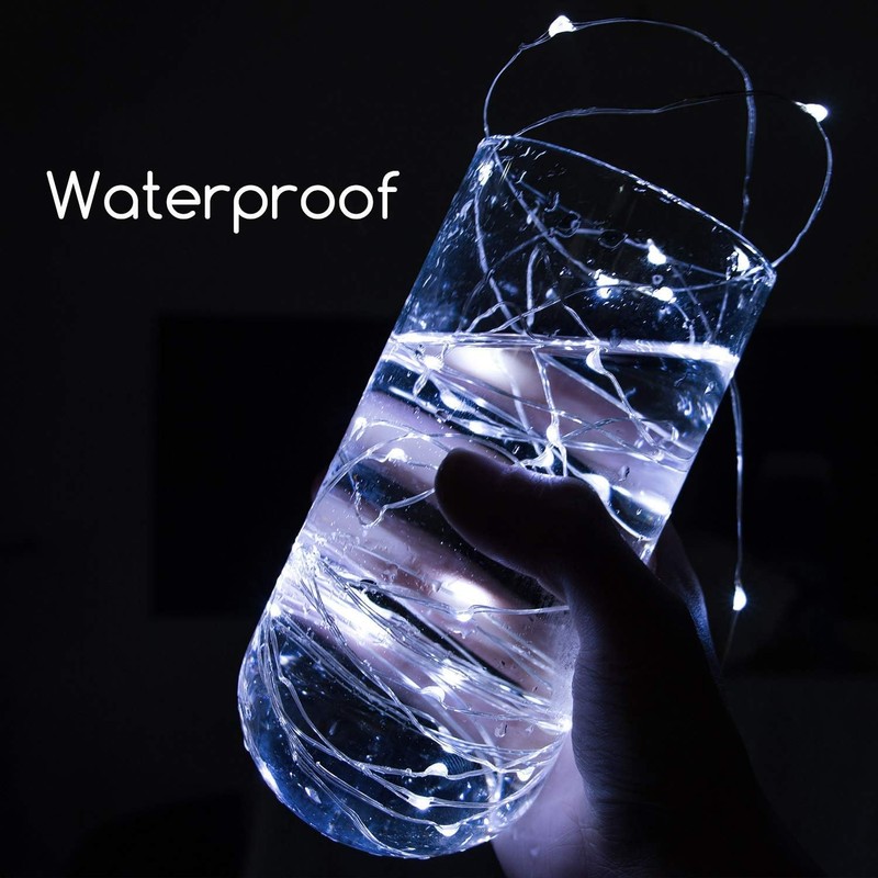 Cynzia 8 Pack 60 LED Fairy Lights with Timer, 7