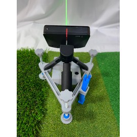 Leveling and Alignment Stand with Rechargeable Battery and Integrated Green Alignment line for Garmin R10 Launch Monitor