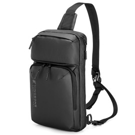 Kingsons Sling Bag for Men and Women，Small Crossbody Bag Trendy Lightweight Waterproof Chest Bag Daypack Sling Backpack for Travel Sports Running Hiking