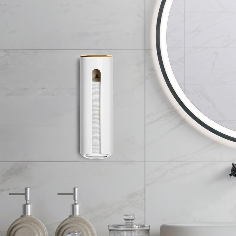 IWNTWY Cotton Pad Holder, Wall Mounted Cotton Rounds Holder Dispenser