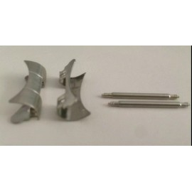 Unbranded 2 * 20mm hollow end links curved end fits most watch heads + 2 * spring bars
