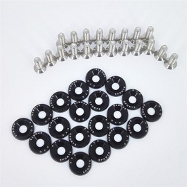 20X Black XYC Billet Aluminum Fender/Bumper Washer/Bolt Engine Bay Dress UP KIT