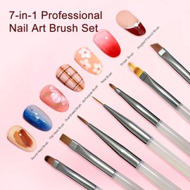 65Pcs Professional Nail Art Tools Set Premium Nail brushes & Pens