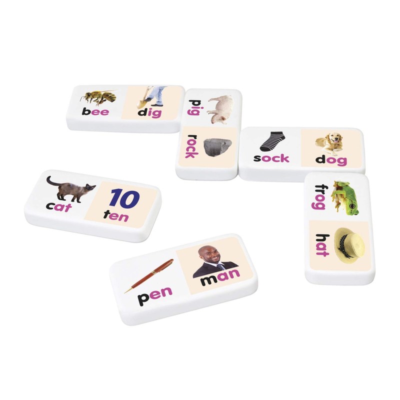 Junior Learning Rhyming Word Dominoes Educational Action Games, Multi, Model: