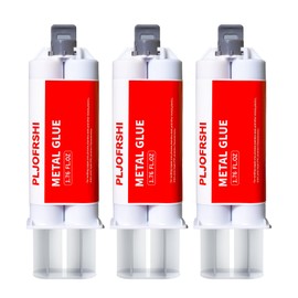 PLJOFRSHI Metal Repair Glue, 2 Part Heavy Duty Epoxy Liquid Metal Welding, High Temp Resistant Waterproof Repair Putty for Metal, Plastic, Wood, Ceramic. Fix Leaks & Cracks for Auto(3Pcs)