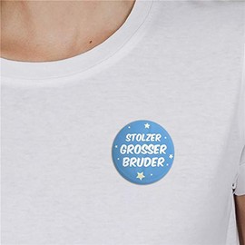 Hellweg Druckerei Button Badge Proud Big Brother Stars Siblings Badge Gift Idea Badge Pin, Metal