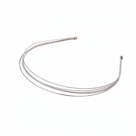 2PCS Simple Thin Multi-Layer Silver Headbands