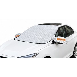 Windshield Snow Cover for Car - 5-Layer Waterproof Winter Windscreen Protector with Side Mirror Covers and Anti-Theft Door Flaps, Universal Fit
