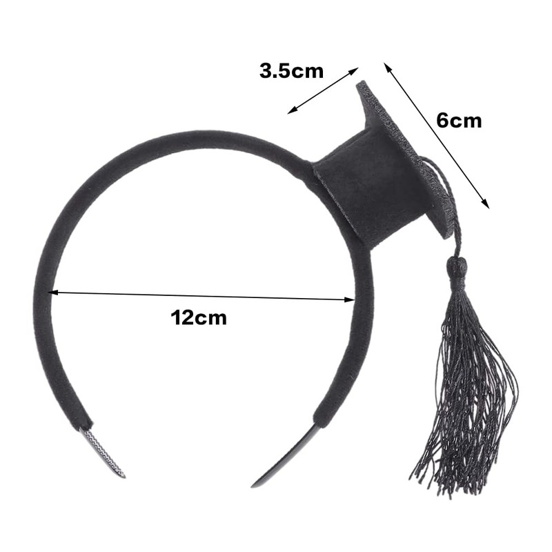 Headband with Mini Hat Mini Doctoral Cap Hairband Unisex Headband