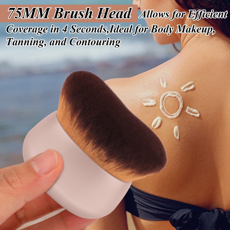 GloréBrochas 75MM Extra Large Self Tanner Kabuki Makeup Brush –